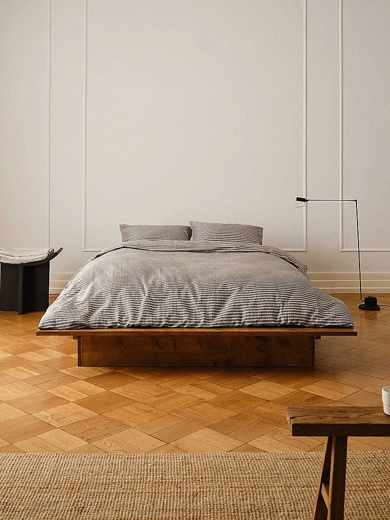 MARC O'POLO HOME Parure de lit en satin AREN 70x90 / 140x200cm Oatmeal marron clair